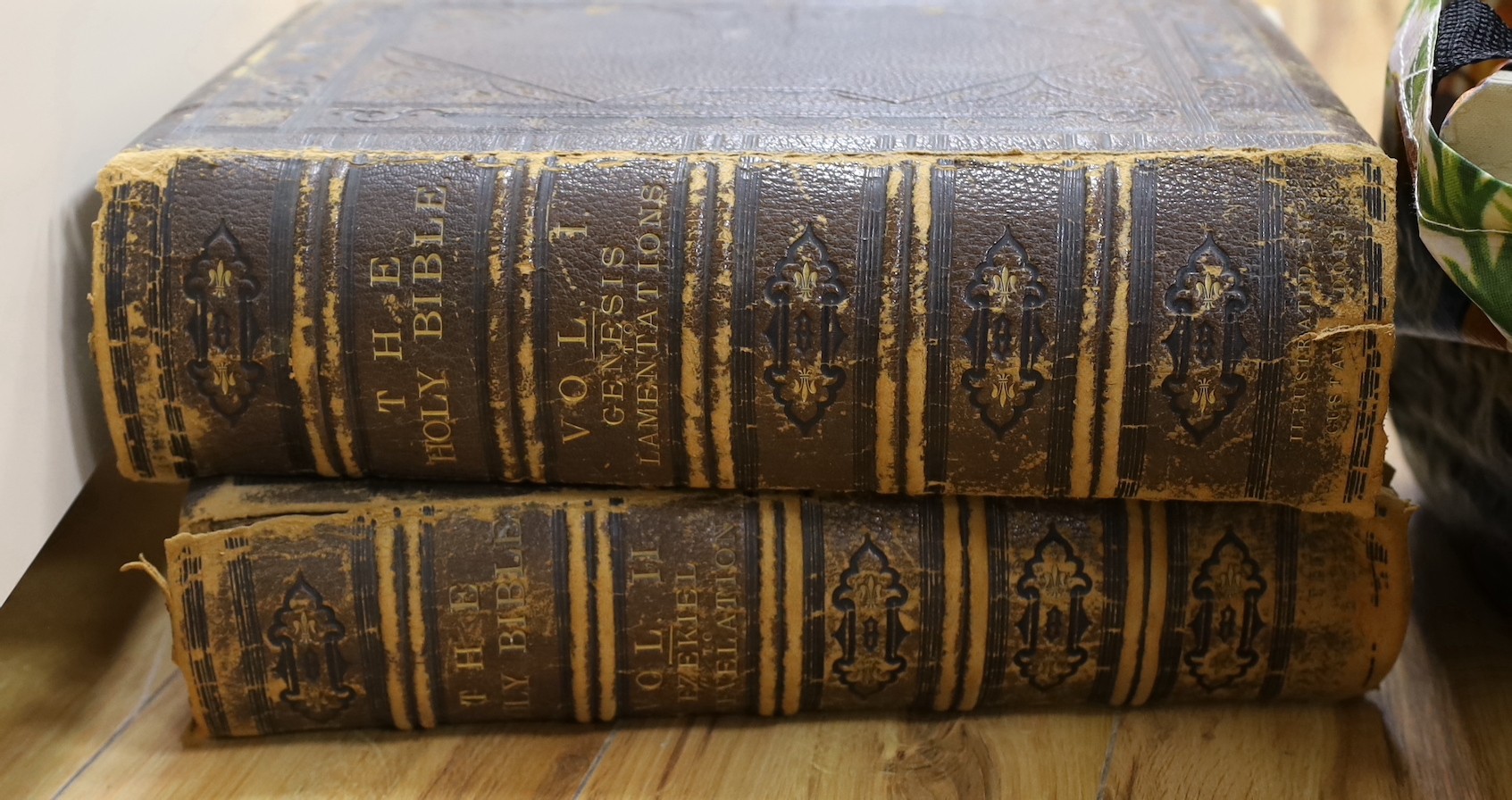 A quantity of various books and bindings including two bibles